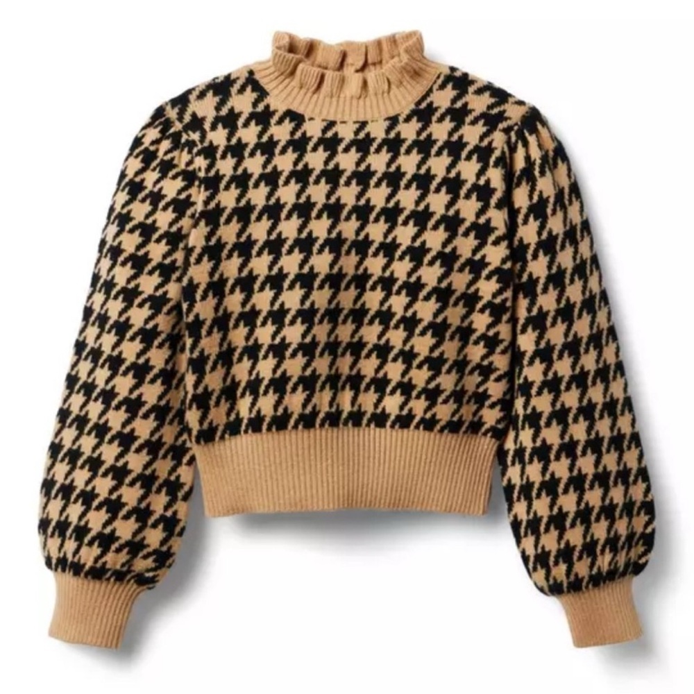 Janie and Jack Houndstooth Cropped Sweater size 2